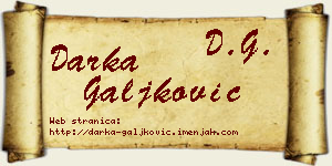Darka Galjković vizit kartica